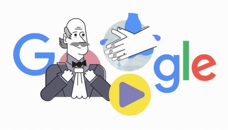 Ignaz Semmelweis: Η Google τιμά με doodle τον γιατρό που βρήκε τα οφέλη του πλυσίματος των χεριών